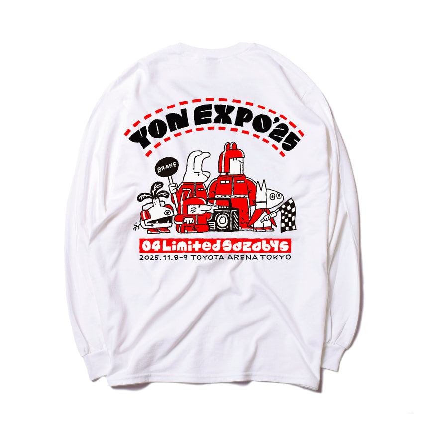 Pit Crew Long Sleeve T-shirt《White》