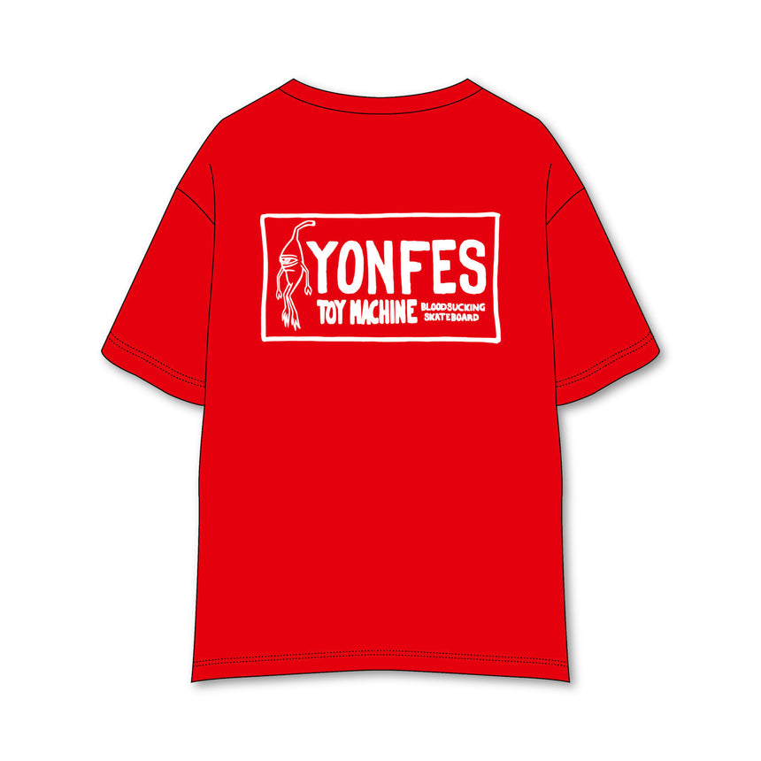 【事後通販 7/12(日)まで】TOY MACHINE × YON FES T-shirt《Red》