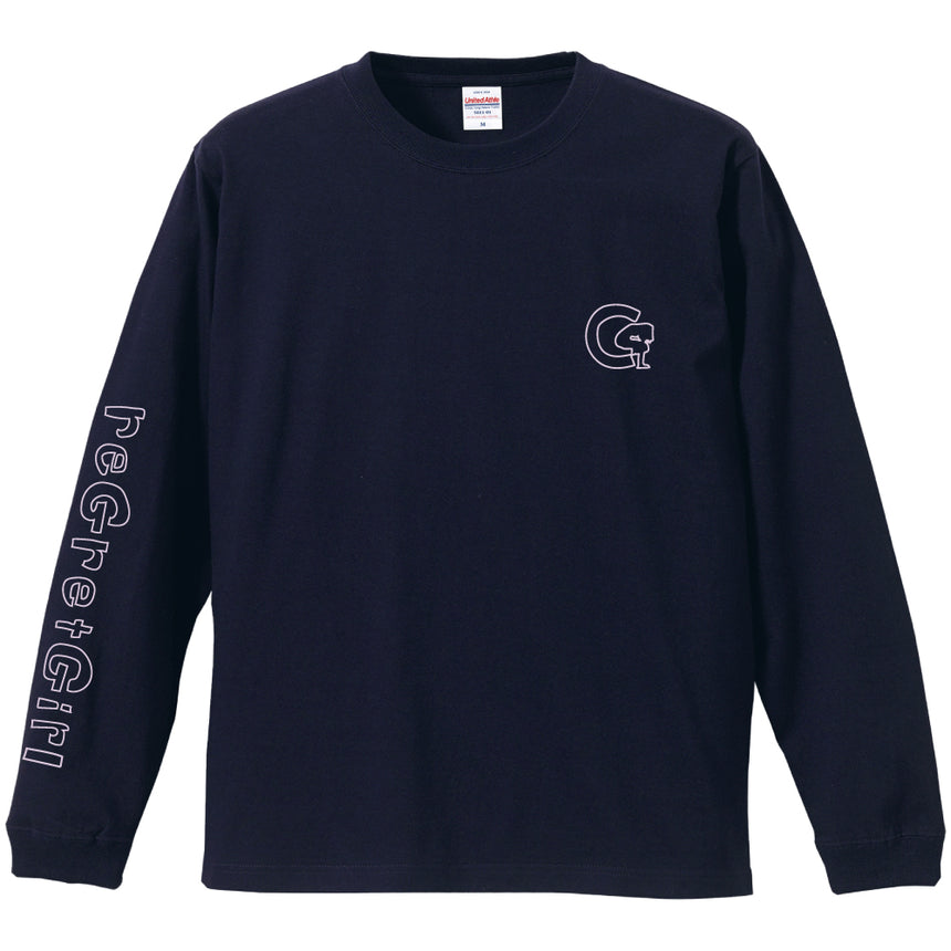 Tegaki Logo Long Sleeve T-Shirt《Navy》