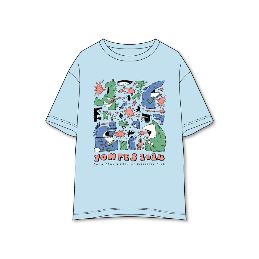 Animal T-shirt (Kids) 《Light Blue》