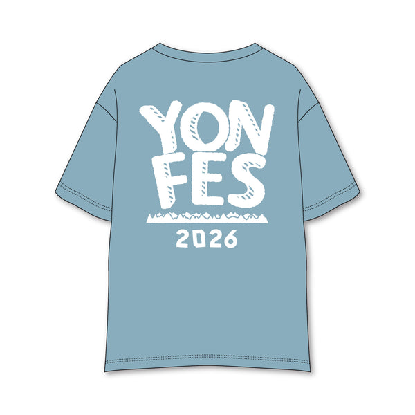 YONFES2026 ゲリラ販売 Tシャツ【ホワイト　Mサイズ】 事後通販 7/12(日)まで】YON FES 10th T-shirt《Smoky Blue》 – No Big